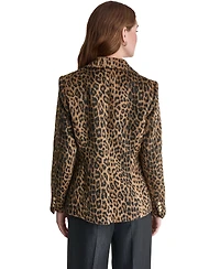 Bcbg Women's Leopard-Print Shoulder-Padded Blazer