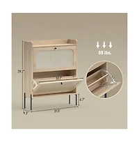 Slickblue Shoe Cabinet with Adjustable Removable Shelves for Flexible Storage