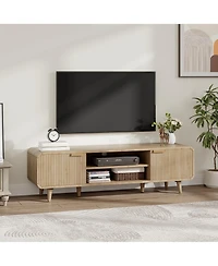 gaomon Tv Stand for 65 Inch Tv, 54 in. Media Tv Console with Open Storage Shelves, Storag-e Cabinet, Modern Entertainment Center for Living Room