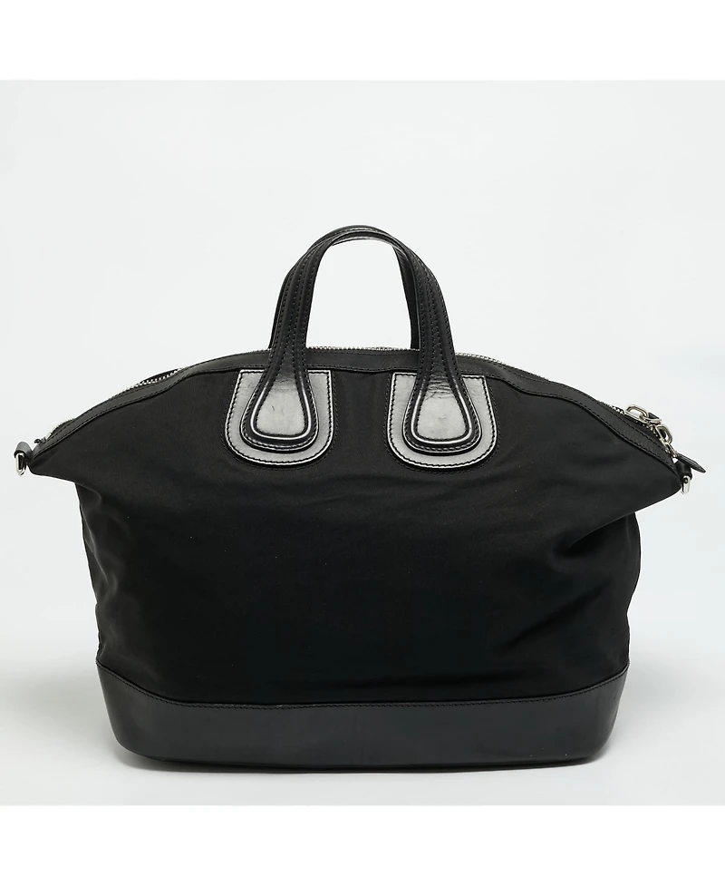 Pre-Owned Givenchy Nightingale Large Nylon and Leather Satchel