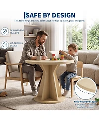 Gaomon 31.5 Inch Round Dining Table For 4 Persons, Kitchen Table, 1.18 Thick Tabletop, Modern Styling