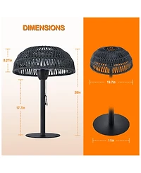 Ltmate Global Inc. 1500W Tabletop Patio Heater with Woven Rattan Shade