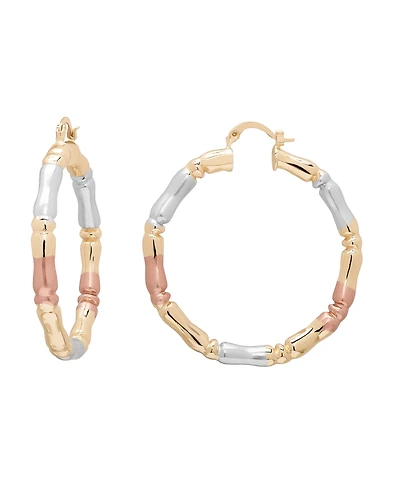 Macy's Tri-Color 50mm Hoop Earrings