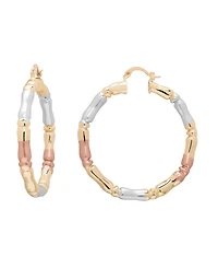 Macy's Tri-Color 50mm Hoop Earrings