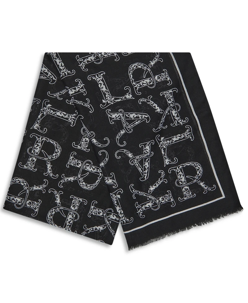 Karl Lagerfeld Paris Oversized Baroque Letters Scarf
