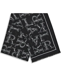 Karl Lagerfeld Paris Oversized Baroque Letters Scarf