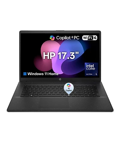 Hp 17.3" Business Copilot Ai Laptop, More WorkspaceandAI Task, Core Ultra 5 225U, Intel Graphics, 16GB DDR5, 1TB Ssd, Wi-Fi 6, Win11 Home, Black