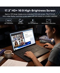 Hp 17.3" Business Copilot Ai Laptop, More WorkspaceandAI Task, Core Ultra 5 225U, Intel Graphics, 16GB DDR5, 512GB Ssd, Wi-Fi 6, Win11 Pro, Black