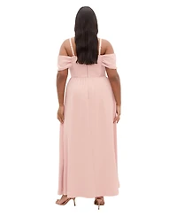City Chic Women's Angel Love Off Shoulder Maxi Dress