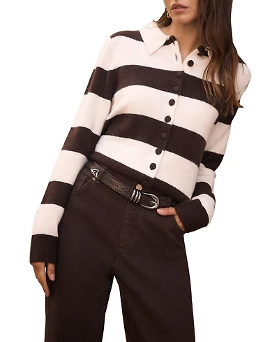 Mint Velvet Women's Striped Knit Cardigan