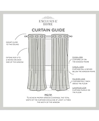 Exclusive Home Loha Linen Grommet Top Window Curtain Panel Pair
