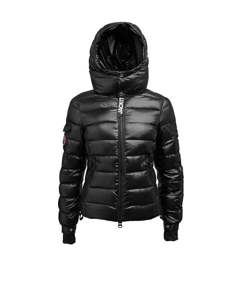 JACK1T Women's Quilted Hooded Puffer Jacket