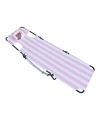 Ostrich The Original Chaise Lounge,Facedown Beach Pool Tanning Chair Pink Stripe