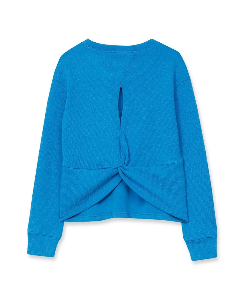 Lands' End Girls Long Sleeve Twist Back Active Top