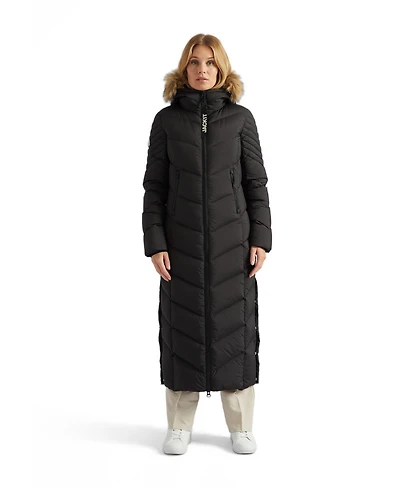 JACK1T Women's High Neck Maxi Puffer Coat