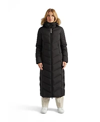 JACK1T Women's High Neck Maxi Puffer Coat