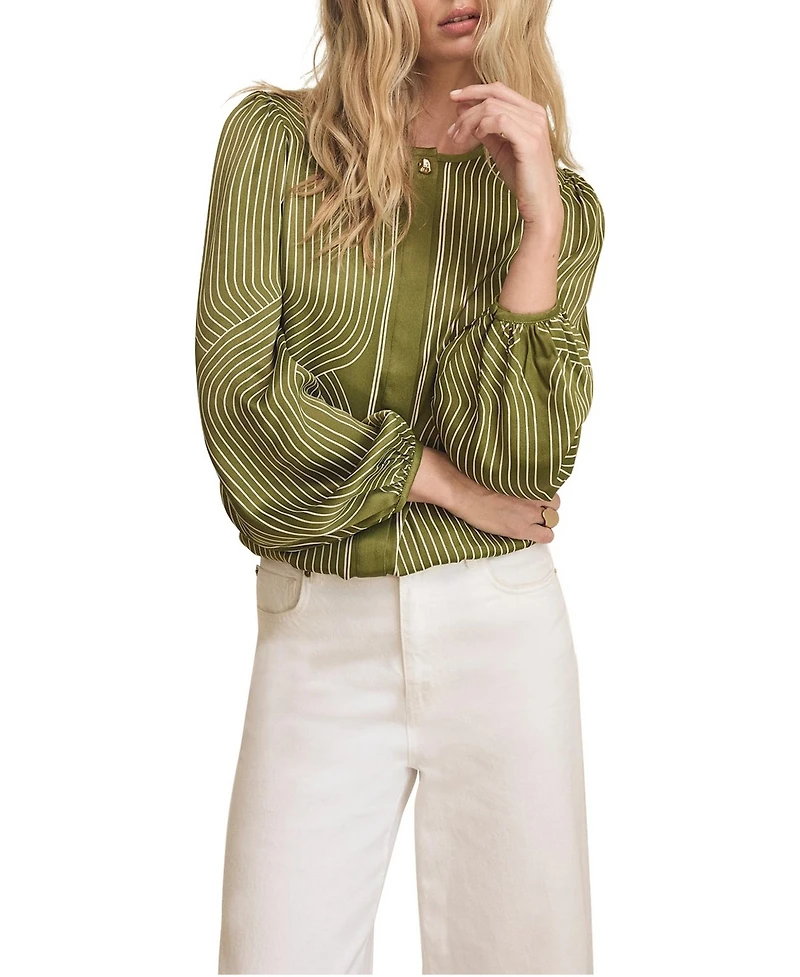 Mint Velvet Women's Satin Printed Blouse