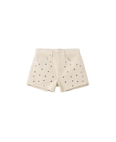 Mango Women's Studded Denim Shorts