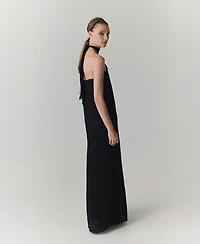 Mango Women's Floral Detail Halter Dress