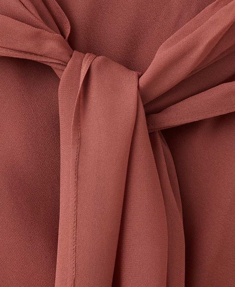 Mango Women's Tie Detail Draped Dress