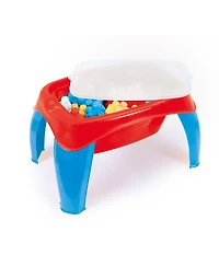 Dolu Activity Play Table with 30 Pcs Jumbo Building Blocks and Storage for Kids