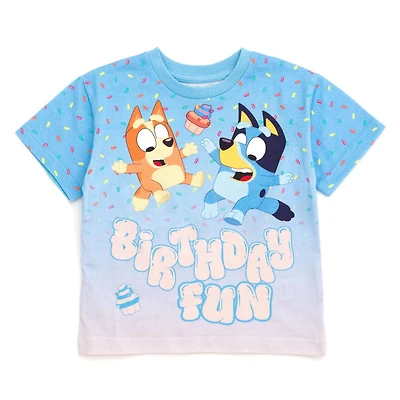 Bluey Boys' and Girls' Crewneck Short-Sleeve Sensory-Friendly T-Shirt