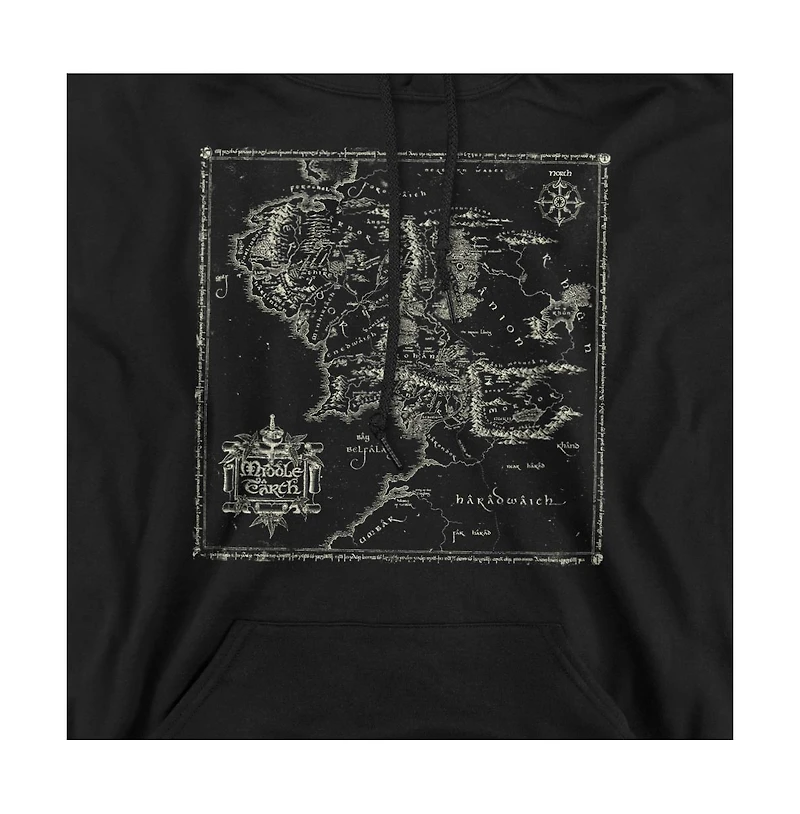 Lord Of The Rings Men's Map Me Graphic Classic-Fit Pull-Over Hoodie