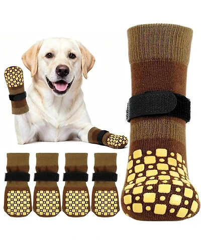 Double-Sided Grip Knit Paw Protection Socks for Dogs