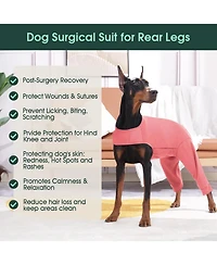 Rear Leg Recovery Onesie Surgical Suit for Dogs, Post-Surgery Wound Protection and Licking Prevention