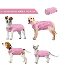 Cotton-Blend Surgical Recovery Suit for Dogs and Cats, E-Collar Alternative Onesie