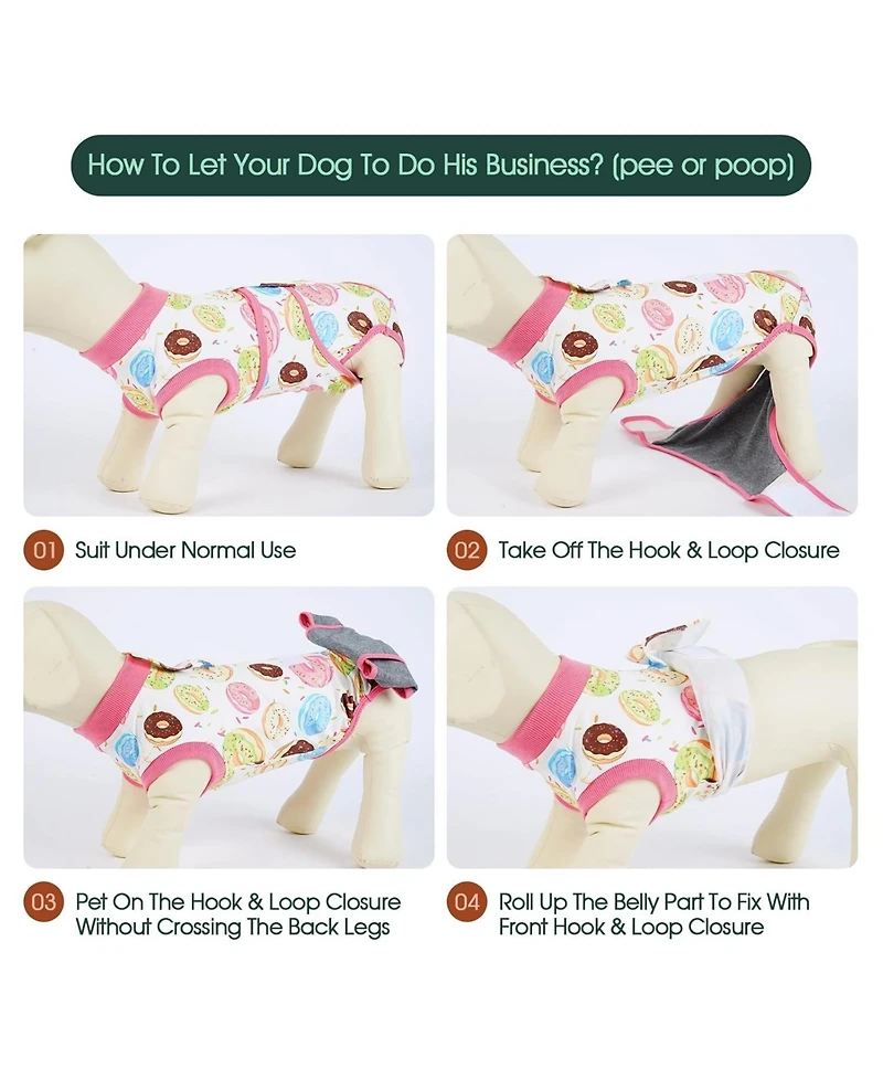 Post-Surgery Recovery Bodysuit Onesie for Dogs, E-Collar Alternative for Wound and Incision Protection