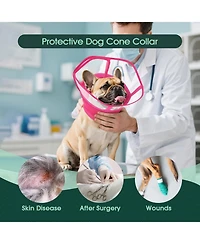 Soft Mesh and Transparent Pvc Recovery Cone Collar for Dogs