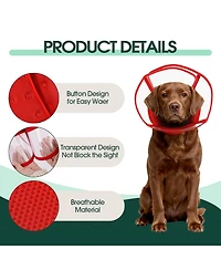 Soft Double-Layer Mesh and Transparent Pvc Recovery Cone Collar for Dogs