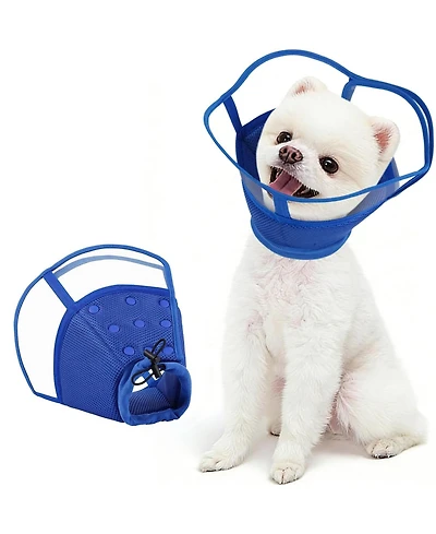 Soft Mesh and Transparent Pvc Recovery Cone Collar for Dogs