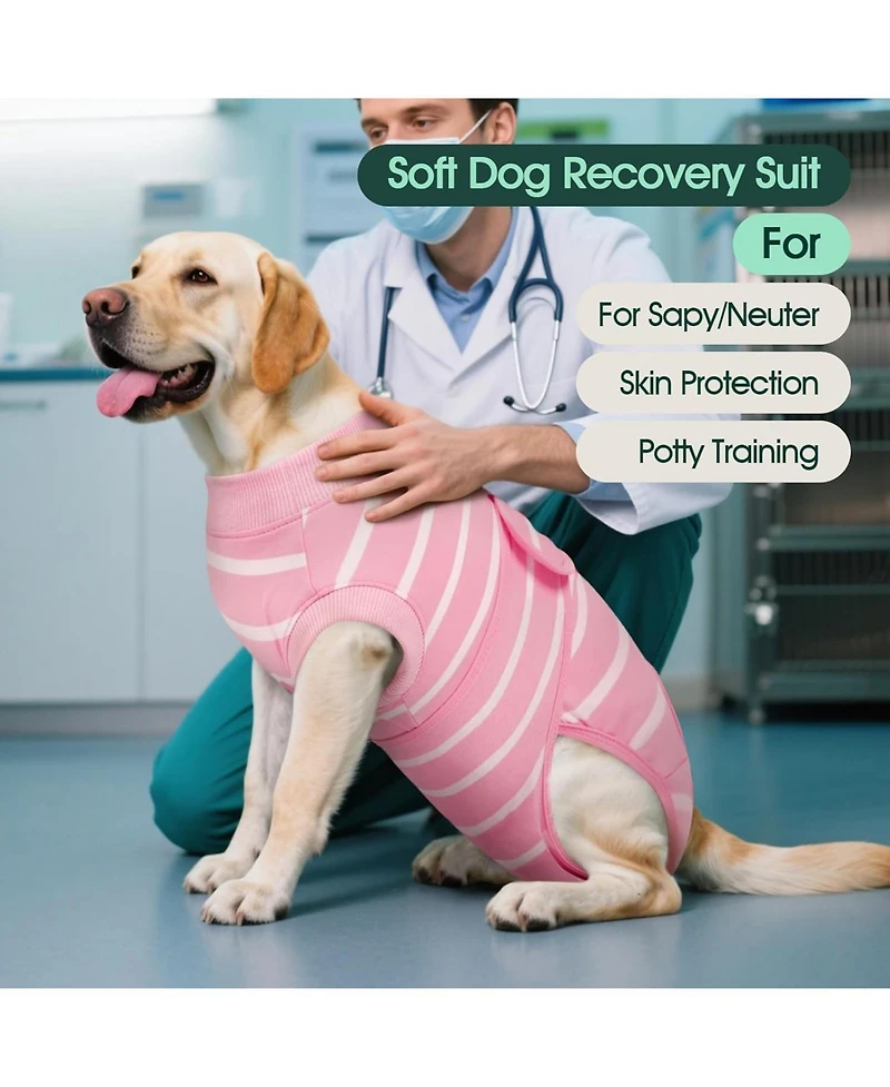 Soft Breathable Post-Surgery Recovery Onesie Suit for Dogs