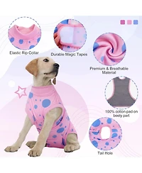 Soft Stretch Recovery Suit for Dogs, Post-Op Surgical Protective Bodysuit, E-Collar Alternative