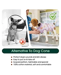 Soft Breathable Recovery Suit for Dogs Post-Surgery Wound Protection Onesie