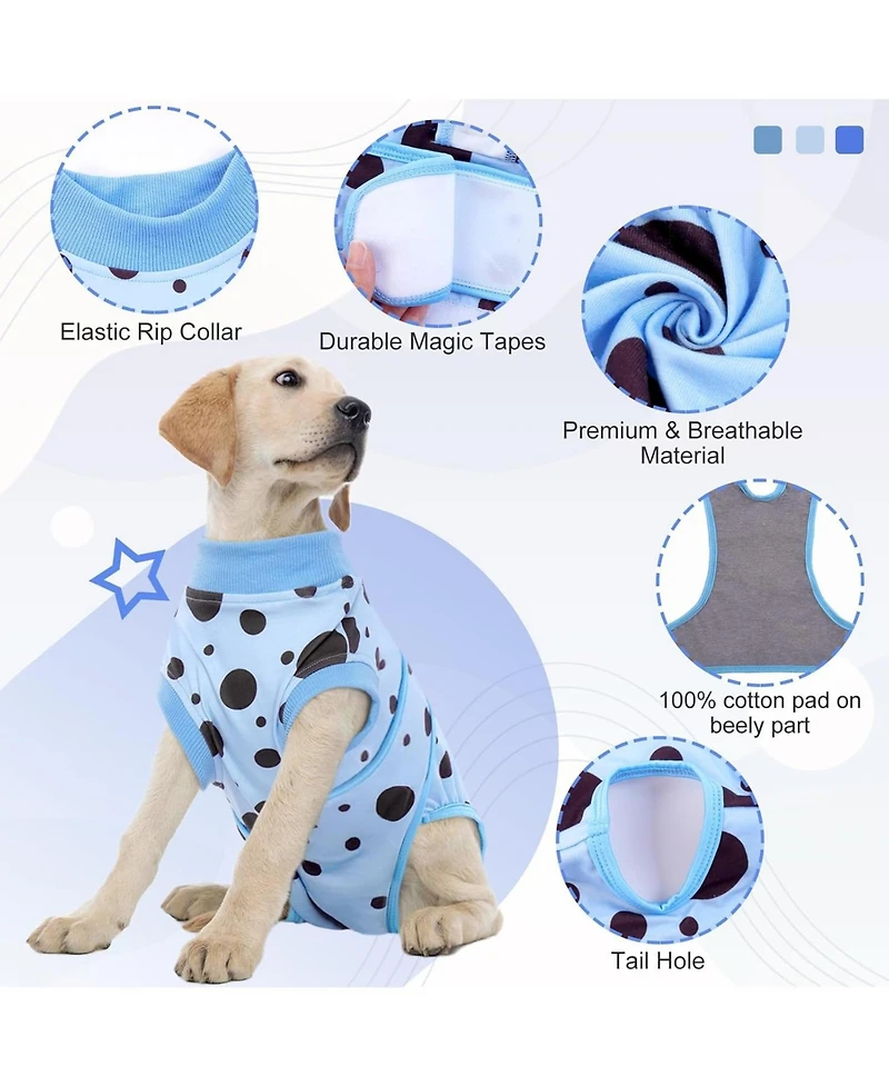 Soft Stretch Recovery Suit for Dogs, Post-Op and Surgical Protective Bodysuit, E-Collar Alternative