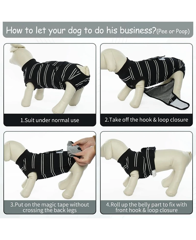 Soft Breathable Post-Surgery Recovery Onesie Suit for Dogs