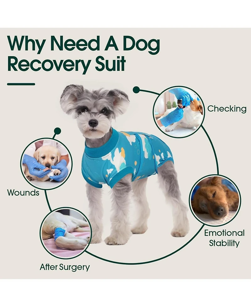 Breathable Stretch-Knit Post-Surgery Recovery Onesie for Dogs