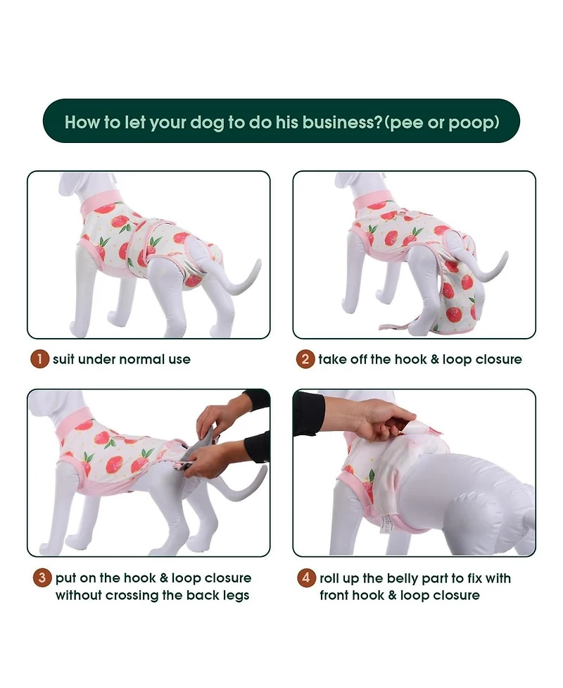 Soft Breathable Recovery Suit for Dogs and Cats, Post-Surgery Onesie with Cone-Free Wound Protection