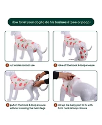 Soft Breathable Recovery Suit for Dogs and Cats, Post-Surgery Onesie with Cone-Free Wound Protection