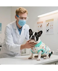 Soft Breathable Recovery Suit for Dogs and Cats, Post-Surgery Onesie with Cone-Free Wound Protection
