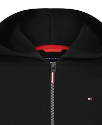 Tommy Hilfiger Boys' 4-20 Signature Full Zip Kangaroo Pockets Cotton-Polyester Blend Hoodie