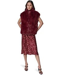 Donna Karan New York Women's Faux-Fur Sleeveless Vest