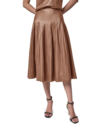 Donna Karan New York Women's Pleated A-Line High-Waisted Skirt