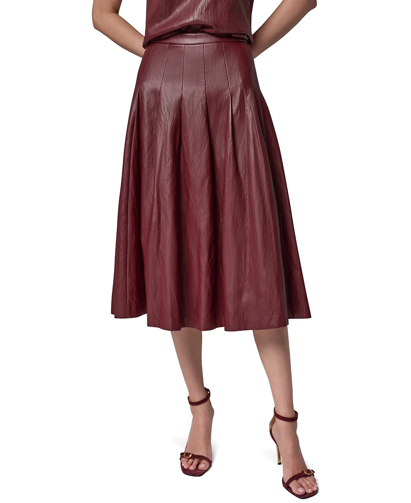 Donna Karan New York Women's Pleated A-Line High-Waisted Skirt
