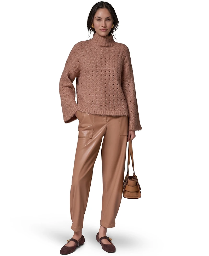 Donna Karan New York Women's Basket-Weave Knit Cable Sweater