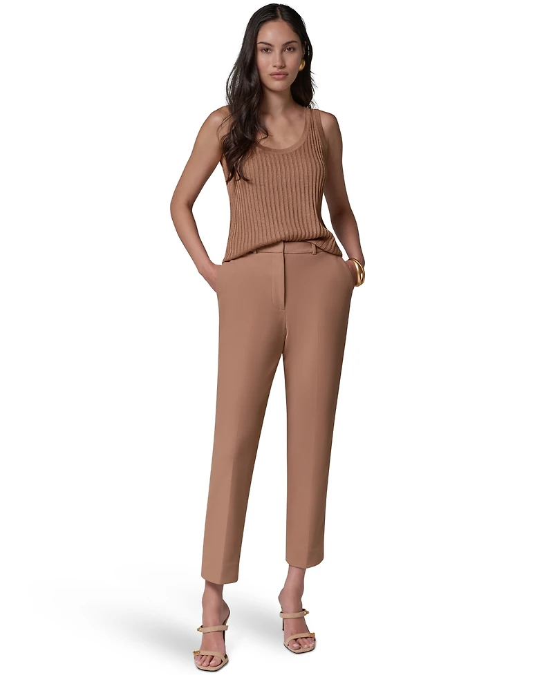 Donna Karan New York Women's Straight-Leg Flat-Front Pants