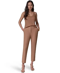 Donna Karan New York Women's Straight-Leg Flat-Front Pants